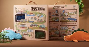 【無藏嚴選】慢遊台中 鱷魚/劍龍 好心情隨身袋 禮盒組(共有2款可選)-【A】鱷魚系列