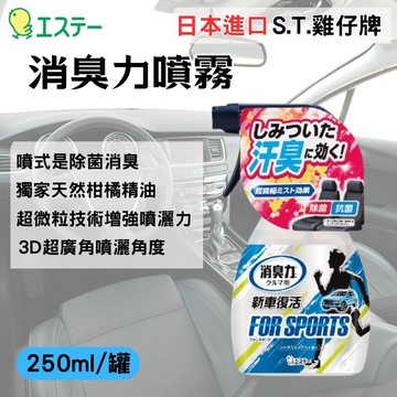 《愛山玲》日本 雞仔牌 新車復活 消臭力噴霧 250ml 柑橘味