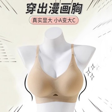 外擴內衣女聚攏小胸顯大防下垂胸罩無痕美背收副乳文胸性感漫畫胸