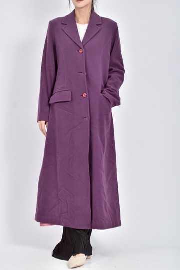 (M) top do排扣口袋長袖紫色外套