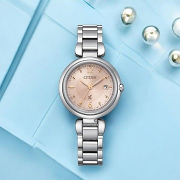 CITIZEN 星辰錶 xC Cross Sea 水之系列  鈦金屬 光動能電波錶 女錶-29mm ES9460-88W