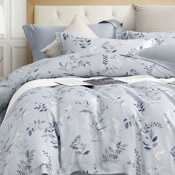 Prawear 巴麗維亞 60支100%萊賽爾天絲兩用被床包組 朱實裊裊 雙人5尺  兩用被 182*212cm*1件/n床包 152*188cm*1件(高度35cm)/n薄枕套 45*75cm*2個