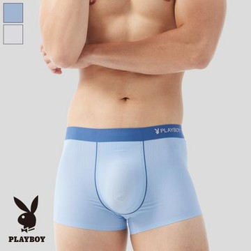【PLAYBOY】冰絲涼感無痕平口褲-二件組(M-XXL,透氣,快乾)