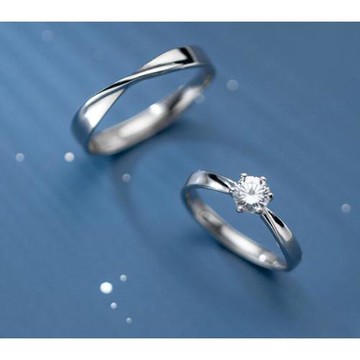 【Jpqueen】永恆之愛鋯石男女戒指(白金色)