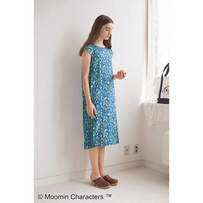 ムーミンと仲間たち サイドプリーツワンピース フェリシモ Felissimo 通販 Lineポイント最大get Lineショッピング