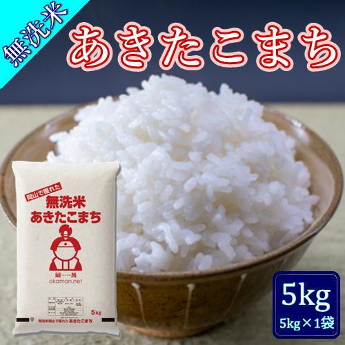 無洗米 5年産 新米 あきたこまち 5kg (5kg×1袋) 岡山県産 米 お米 送料無料