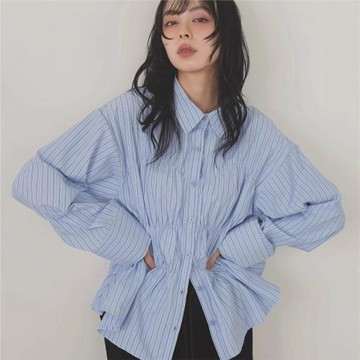 外貿日單 多色入 26年春季新品 淑女日系 褶皺胸衣設計襯衫