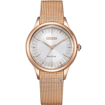 CITIZEN L系列 自信之美 光動能錶 女錶 手錶 指針錶-EM1153-88A