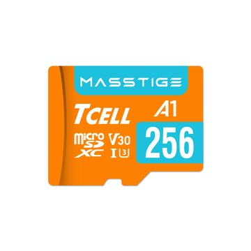 TCELL MASSTIGE A1 microSDXC UHS-I U3 V30 100MB 256GB 記憶卡(5入組)
