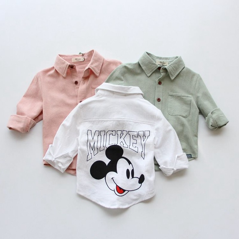 Sale中 Mickey長袖シャツ ミッキーディズニーdisney韓国子供服男の子女の子シャツキッズジュニア春ファッション男女兼用ベビー 通販 Lineポイント最大1 0 Get Lineショッピング