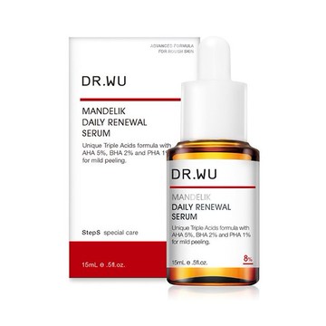 DR.WU~杏仁酸溫和煥膚精華8%(15ml) 全新升級  黑色素