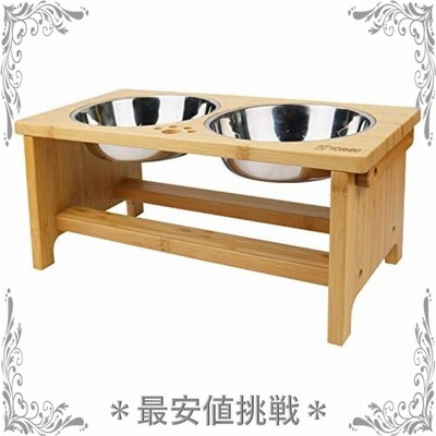 天然素材 良木工房YOSHIKI 愛犬・愛猫の食生活を快適に* 竹製 ペット用食器台 犬 餌台 犬用 猫用 食器台 犬 餌台 犬猫えさ入れ ごはん皿 水入れ フードボウルス