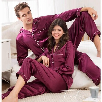 ペアパジャマ 肌触りいい サテン 冷感 ナイトウェア ルームウェア 夏 カップル お揃い コットン お祝い プレゼント 部屋着 彼女 彼氏 夫婦 記念日 通販 Lineポイント最大get Lineショッピング
