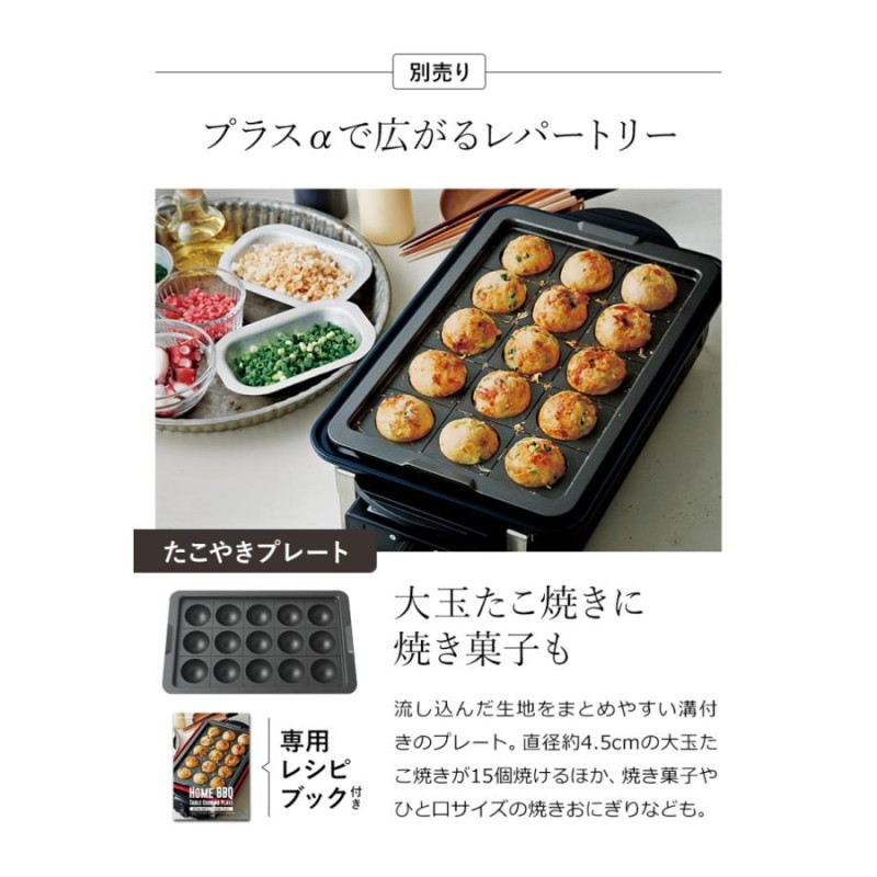 recolte HOME BBQ ］特典付 レコルト ホームバーベキュー ホットプレート レシピ付き 限定カラー 焼肉 焼き肉 ステーキ 丸洗いできる  卓上グリル 小型 LINEショッピング