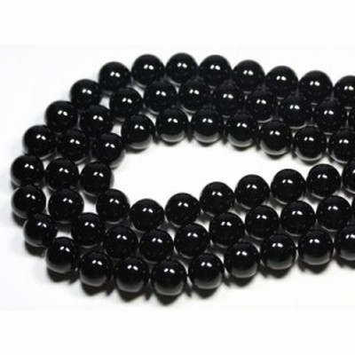【天然石 丸ビーズ】天然チベット産黒水晶(モリオン) (3A) 12mm (半連 ブレスレット約1本分) パワーストーン