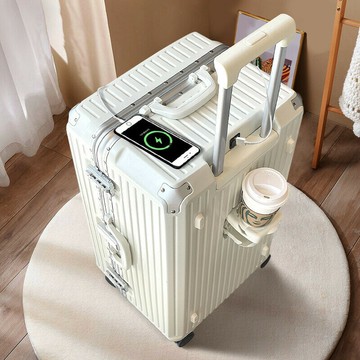 鋁框行李箱胖胖箱 20吋登機箱 30吋鋁框行李箱 28吋行李箱 多功能鋁框行李箱 32吋 USB充電 杯架