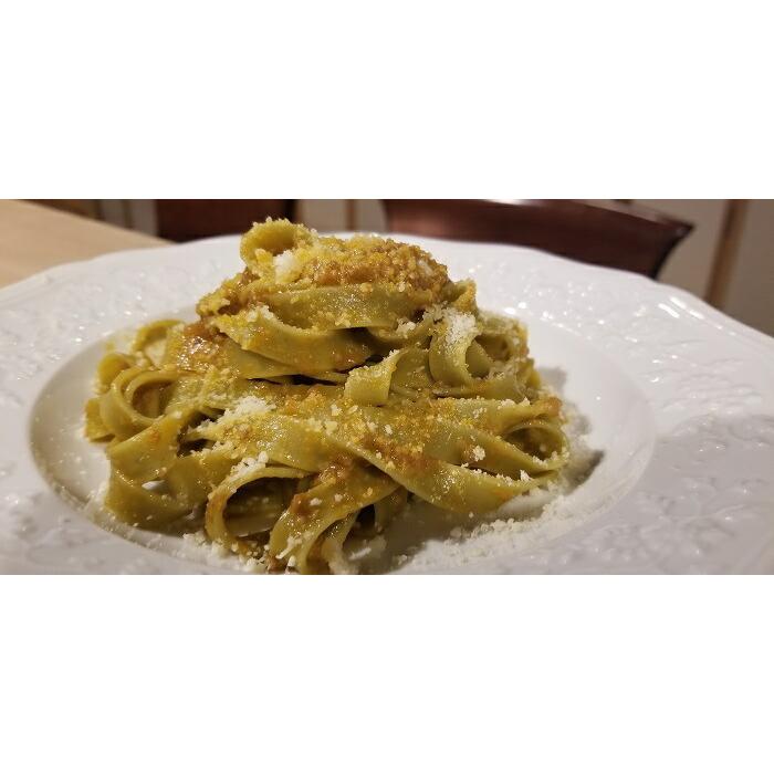 イタリア産　最高級デルヴェルデ（Delverde)　N.134　タリアテッレ（ほうれん草入り）スペシャリテ　切断パスタ　12パック