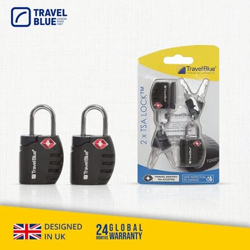 【台隆手創館】Travel Blue TSA美國海關鑰匙鎖 (兩入組)-3色任選 TB029