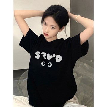 【鹿向南】短袖 短袖女 短袖t恤 短袖上衣 t恤女 印花 t恤 純棉 oversize 情侶裝短袖 韓版上衣 可愛穿搭