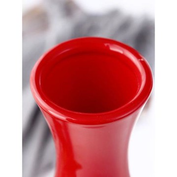 簡約紅色陶瓷花瓶婚禮喜慶結婚裝飾花器新房喬遷玄關桌面擺件