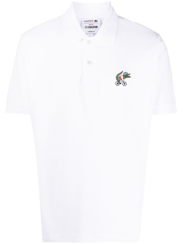 Lacoste - x Netflix Sex Education polo shirt - men - Organic Cotton - 6 - White