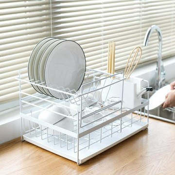 廚房晾碗架放碗盤子架置物架多功能瀝水架抽屜式【雲木雜貨】