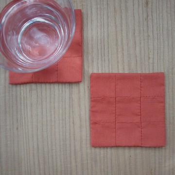 手工杯墊“SQUARE square”橙色