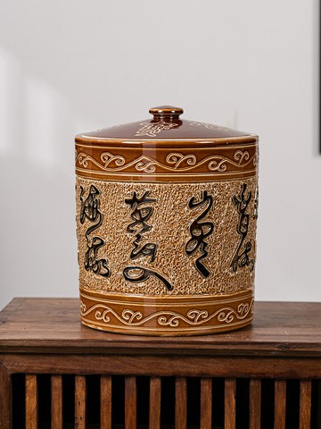 免運速發 可開票 景德鎮陶瓷米缸家用加厚儲米罐面缸老式裝油桶20斤裝密封防蟲防潮