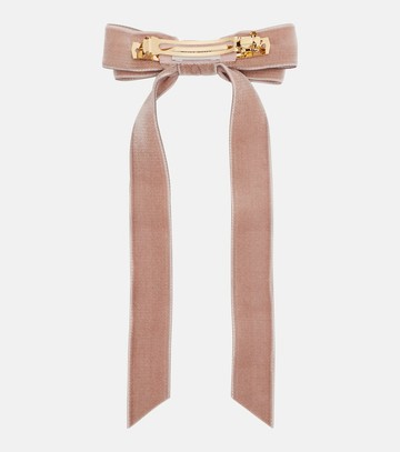Miu Miu Logo velvet bow hair clip