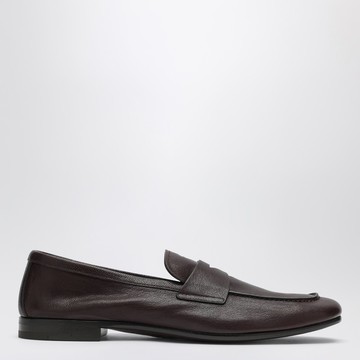 Dark brown leather loafers