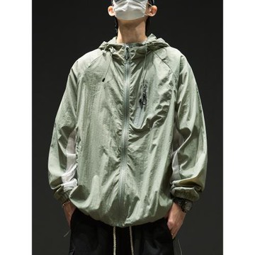 夏季防曬服男款冰絲速干薄外套男生戶外防紫外線防曬衣美式潮男裝