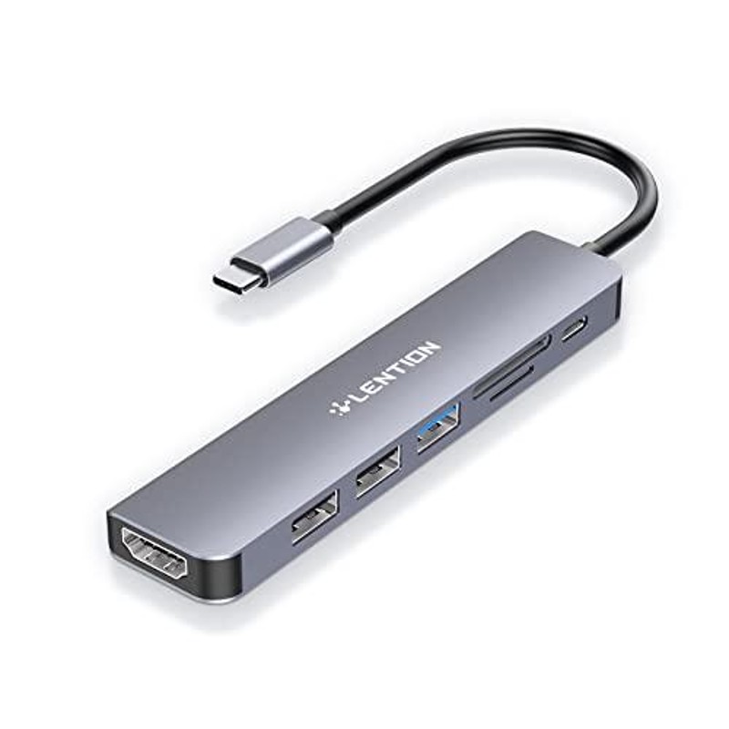 LENTION 7in1 USB C ハブ CB-CE18 USB3.0 Micro SD / SDカードリーダー