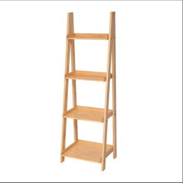 簡易書架實木現代簡約北歐落地式花架多層客廳木質收納創意置物架 mks 歐歐流行館