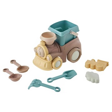 AttiRabbit 火車沙子玩具9件組  333g  1組