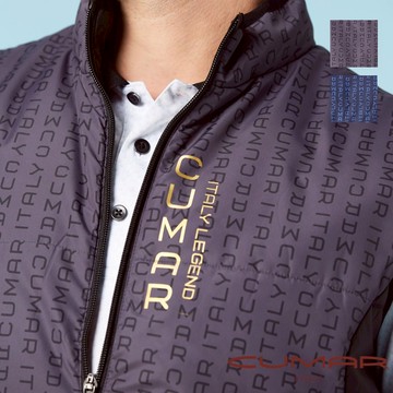 CUMAR 男裝秋冬立領印花鋪棉背心 / 239950