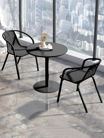 含運 庭院休閒戶外桌椅休閑區布置露臺庭院桌椅休閑桌椅組合網紅桌椅陽臺小桌椅