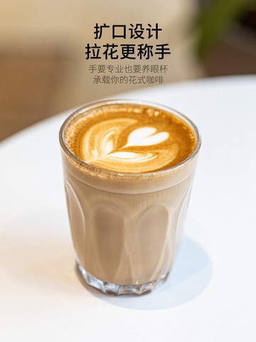 摩登主婦復古咖啡杯玻璃杯日式高顏值家用杯子高級簡約美式拿鐵杯