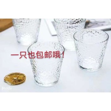 日式網紅透明耐熱錘紋杯創意水杯家用簡約飲料杯啤酒杯泡茶杯套裝