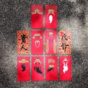 水鑽紅包袋-【神明總動員系列-一組十入】