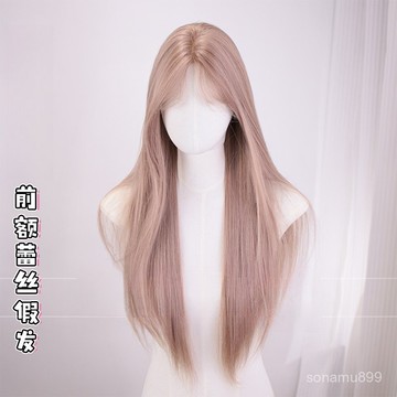 髮飾館🥇【午夜巴黎】假髮 夏季新款 一字蕾絲長直髮 全頭套 自然 圓臉 韓式 逼真 造型裝扮 修飾臉型 新款 增加髮量