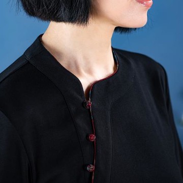 初心時集.秋凈思 中式原創國風復古盤扣針織上衣打底衫長袖秋季