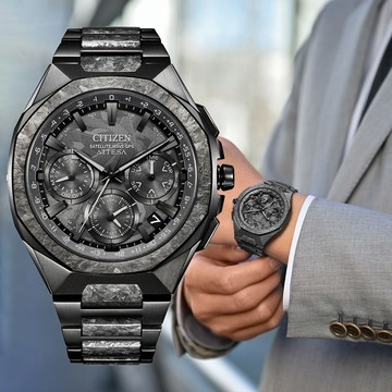 CITIZEN 星辰 ATTESA GPS 韋禮安廣告款鈦金屬衛星對時光動能男錶-黑/44mm(CC4107-80H)