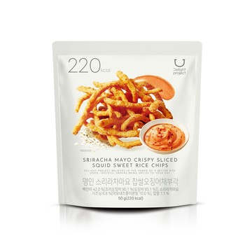 DELIGHT PROJECT Sriracha Mayo Crispy Sliced Squid Sweet Rice Chip 50g