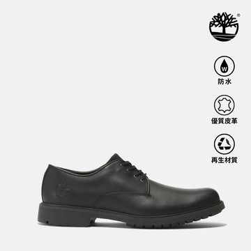 Timberland 男款黑色防水皮革休閒鞋|5549R001