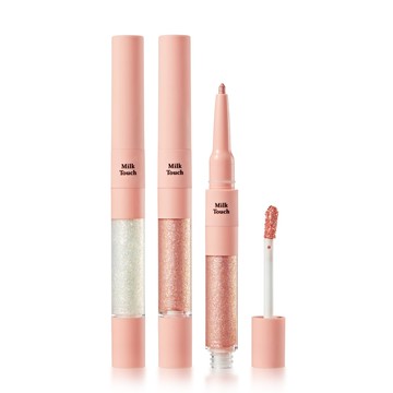 Milk Touch 璀璨銀河雙頭電眼眼影筆3.4g (韓國人氣網紅洪瑛琦自創品牌)-即期福利品