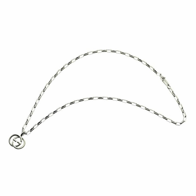 値下早い者勝ち❗️GUCCI グッチ　ネックレス　サークル　ロゴチャーム　シルバー グッチ GUCCI ネックレス レディース シルバー SILVER