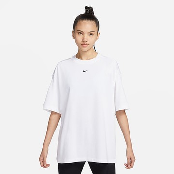 NIKE 上衣 女款 短袖上衣 運動 超寬鬆 AS W NSW TEE ESSNTL SS OS LBR 白 DX7911-100