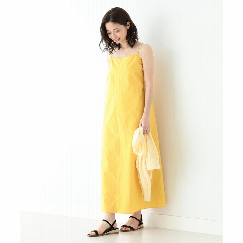 Beams Outlet ビームス アウトレット Demi Luxe Beams ストラップ コットン ワンピース レディース Yellow 通販 Lineポイント最大get Lineショッピング