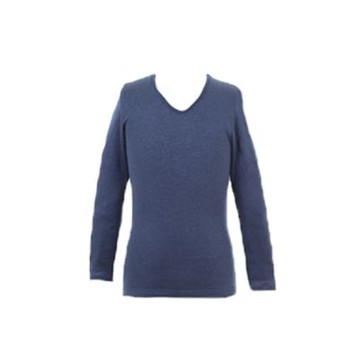 Healthya肌極輕量雙層保暖衣深藍色V領-男(尺寸任選)