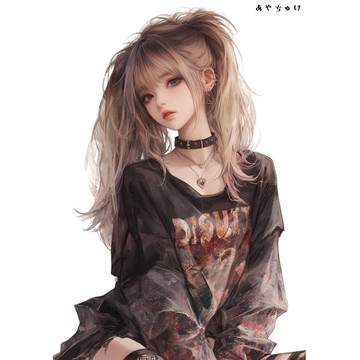 【10月新作5】07-094-0218 人物貼紙 輕龐克女孩